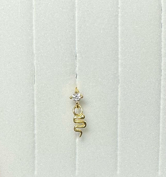 Vrai Piercing Serpent Doré